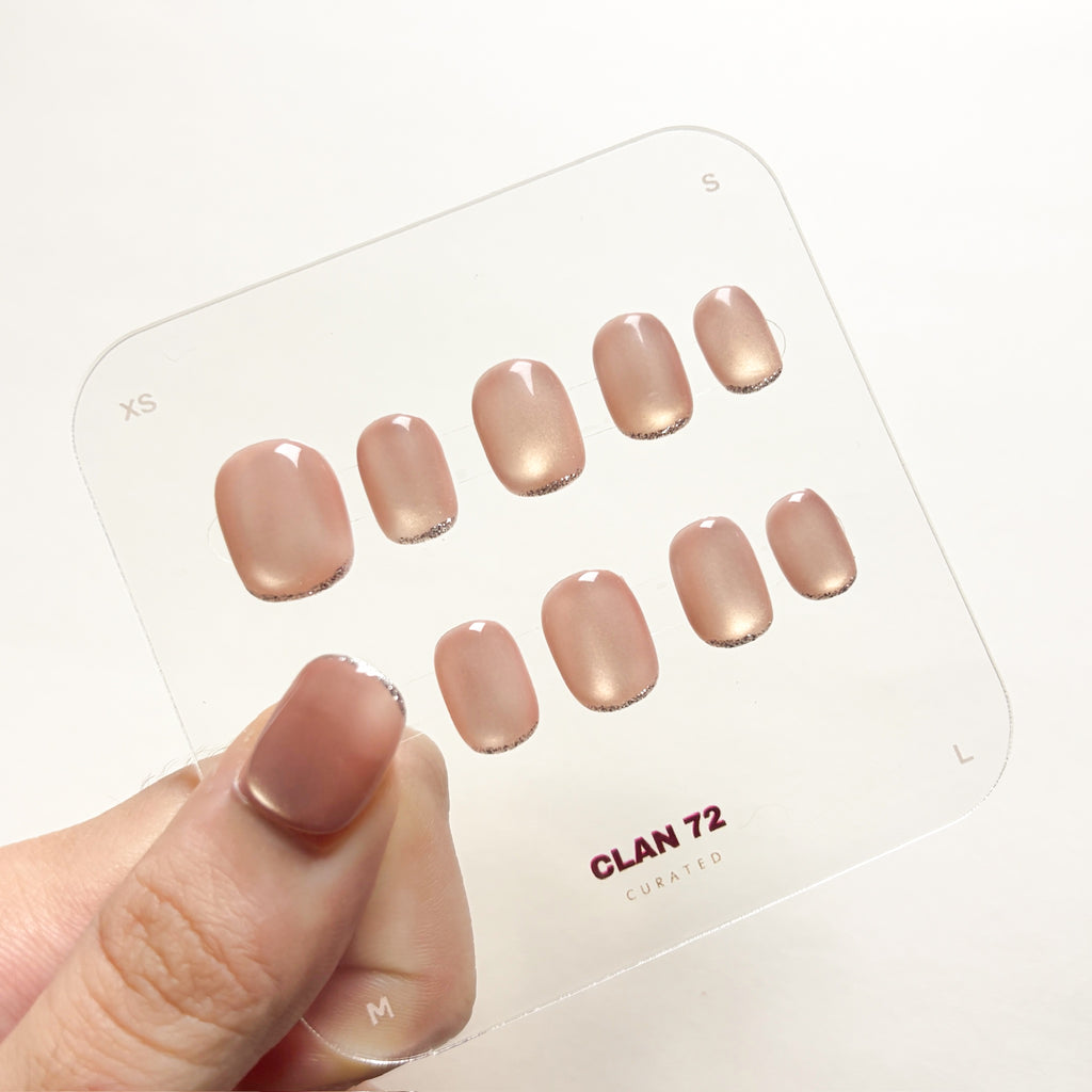 Peachy Silver Tips (Square)