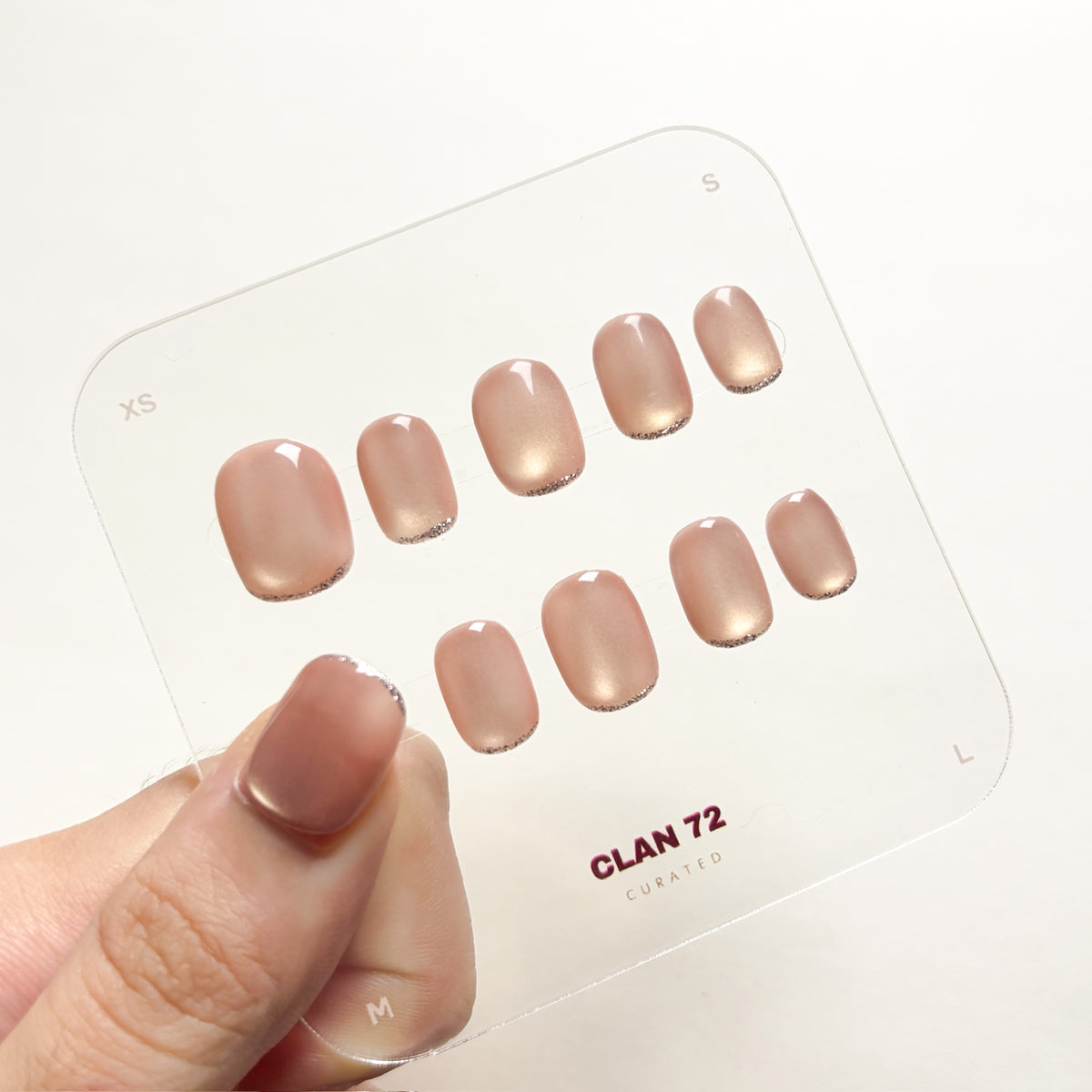 Peachy Silver Tips (Square)
